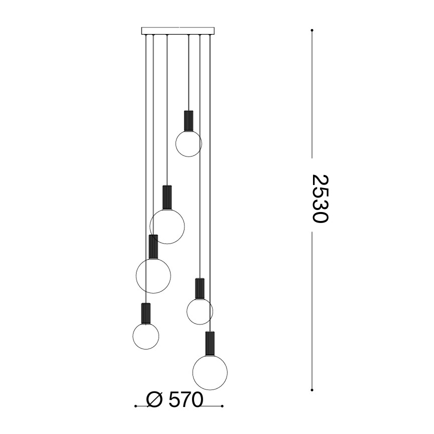 Ideal Lux - Lámpara colgante LED con cable ODEON LED/39W/230V CRI 90 Ø 57 cm beige/blanco