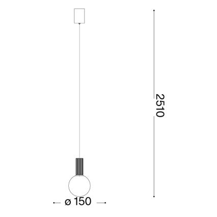 Ideal Lux - Lámpara colgante LED con cable ODEON LED/8W/230V CRI 90 Ø 15 cm beige/blanco