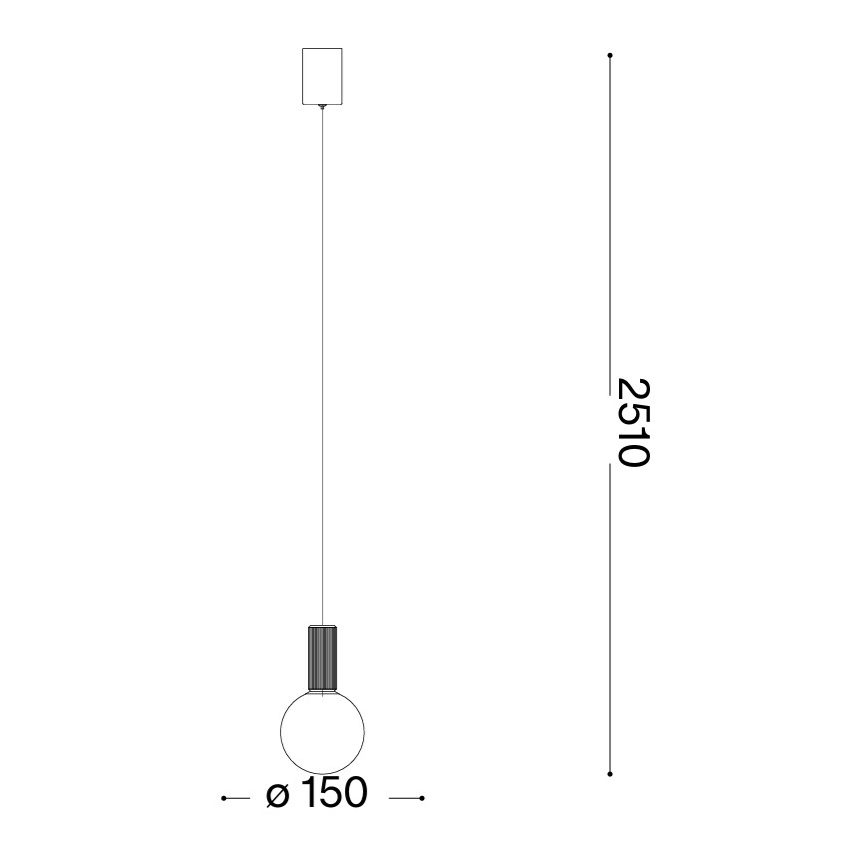 Ideal Lux - Lámpara colgante LED con cable ODEON LED/8W/230V CRI 90 Ø 15 cm beige/blanco