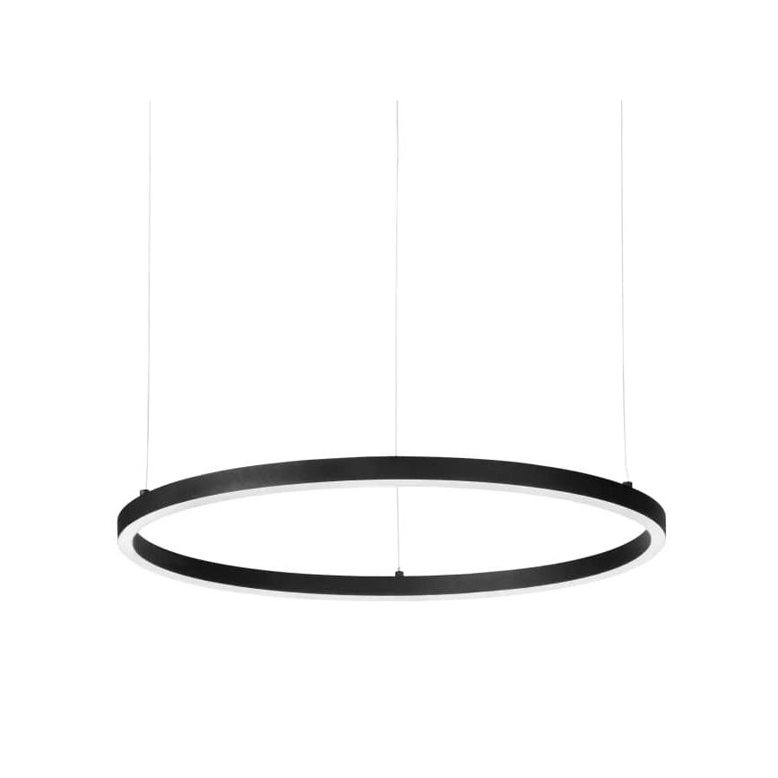 Ideal Lux - Lámpara colgante LED con cable ORACLE SLIM LED/29W/230V 3000K CRI 90 diámetro 50 cm negra