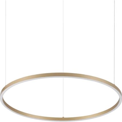 Ideal Lux - Lámpara colgante LED ORACLE SLIM, 37W, 230V, 3000K, CRI 90, Ø 70 cm, dorado