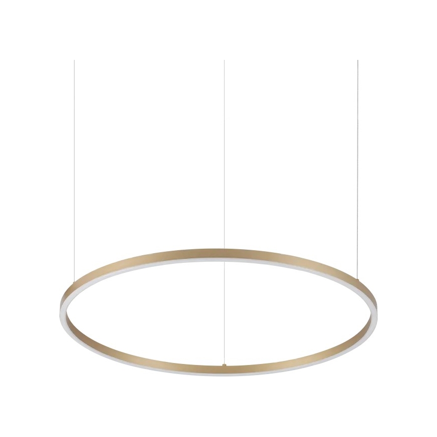 Ideal Lux - Lámpara colgante LED ORACLE SLIM, 37W, 230V, 3000K, CRI 90, Ø 70 cm, dorado