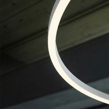 Ideal Lux - Lámpara colgante LED regulable en cable ORACLE SLIM LED/40W/230V 3000K CRI 90 Ø 70 cm blanca