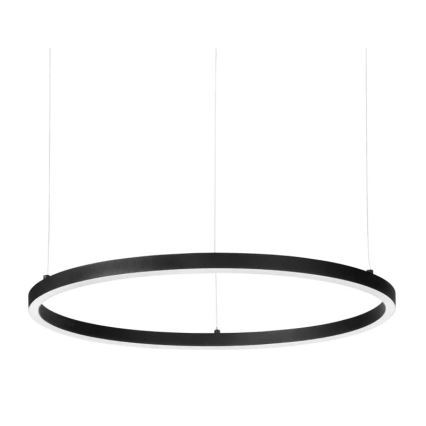 Ideal Lux - Lámpara colgante LED regulable suspendida por cable ORACLE SLIM LED/40W/230V 3000K CRI 90 Ø 70 cm negra