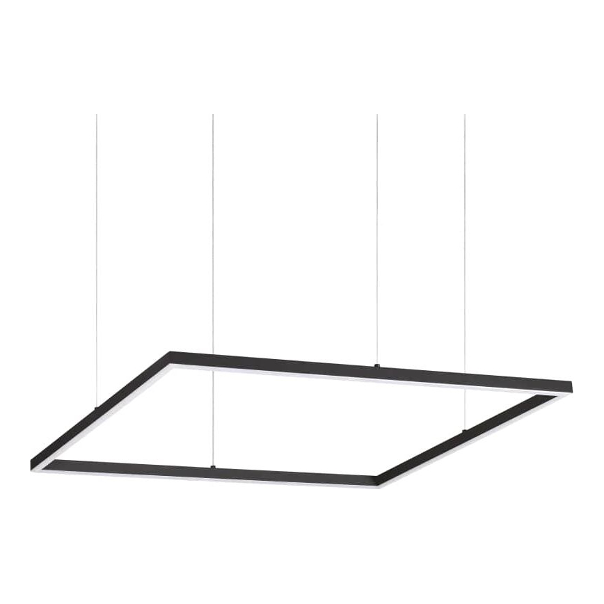 Ideal Lux - Lámpara colgante suspendida por cable LED ORACLE SLIM, 44 W, 230 V, 3000 K, CRI 90, 70×70 cm, negra