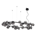 Ideal Lux - Lámpara colgante LED con cable PERLAGE 30xG9/3W/230V 143 cm negro/negro ahumado