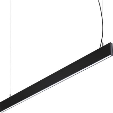 Ideal Lux - Lámpara colgante LED con cable STEEL, 29W, 230V, 3000K (CRI 90), 120 cm, negra