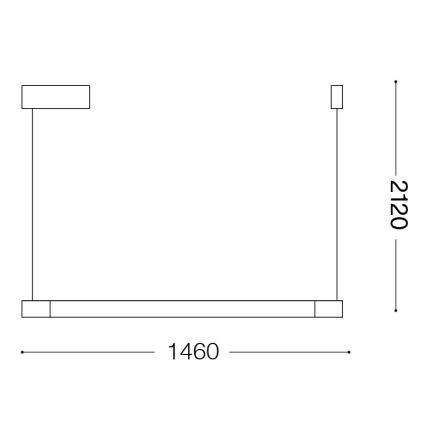Ideal Lux - Lámpara colgante LED con cable YOKO LED/17W/230V CRI 90 blanca