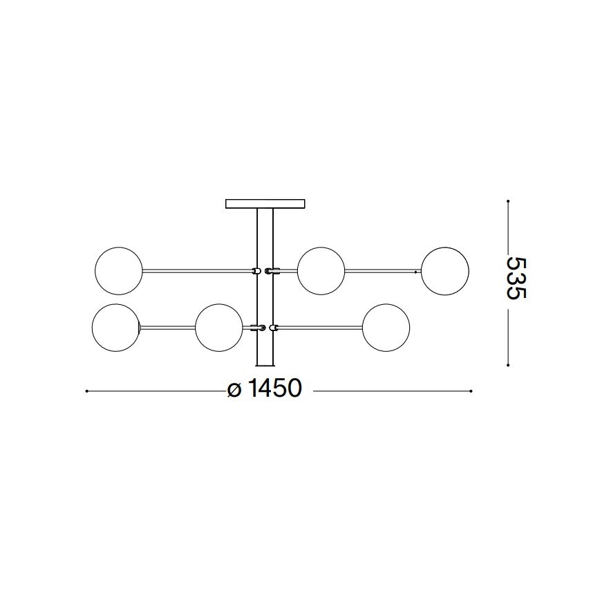Ideal Lux - Lámpara colgante LED COSMOPOLITAN 12xG9/3W/230V diá. 145 cm negro