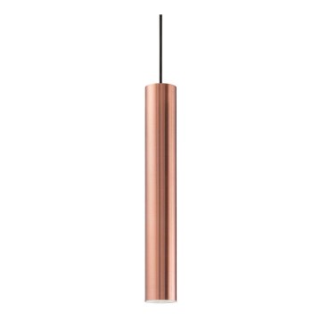 Ideal Lux - Lámpara colgante LED en cable LOOK 1xGU10/7W/230V CRI 90 Ø 6 cm acabado cobre