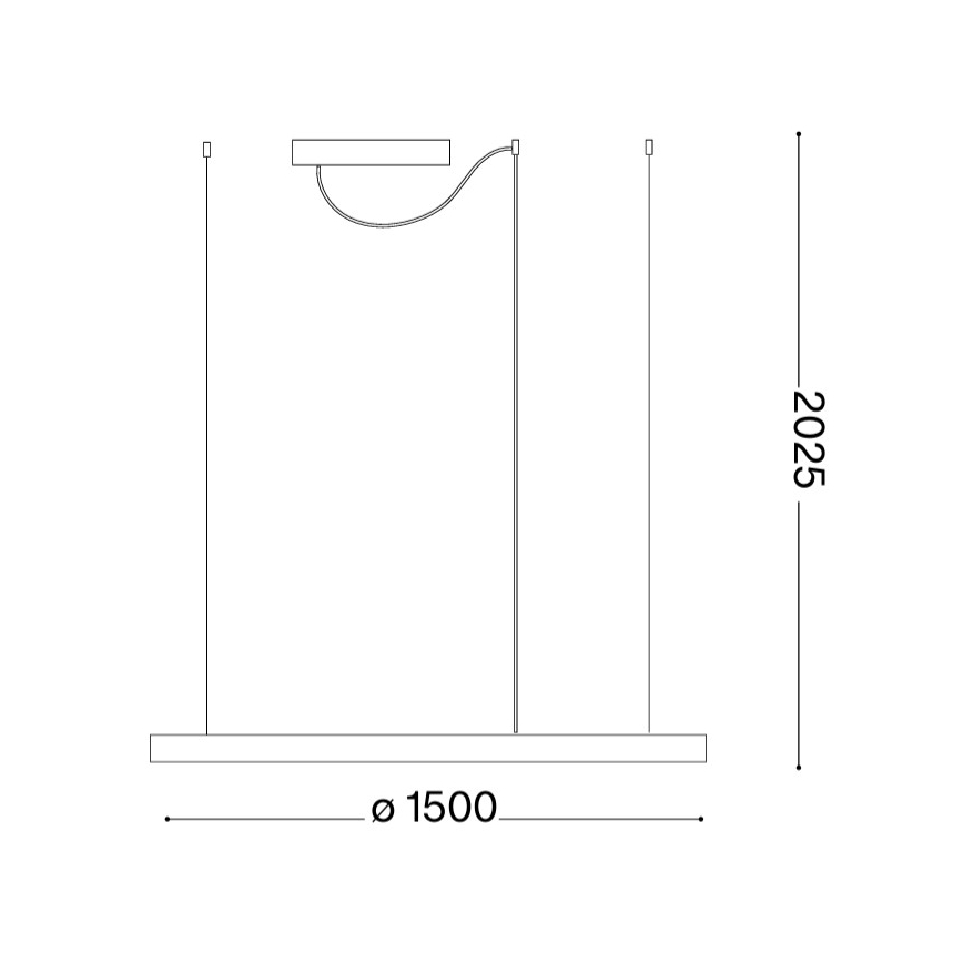 Ideal Lux - Lámpara colgante LED ORACLE SLIM LED/83W/230V 3000K CRI 90, diámetro 150 cm, dorada