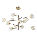 Ideal Lux - Lámpara colgante LED EQUINOXE 12xG4/2W/230V diá. 128,1 cm latón/Ahumado