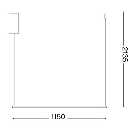 Ideal Lux - Lámpara colgante LED ESSENCE suspendida por cable LED/19W/230V 3000K CRI 90 blanco