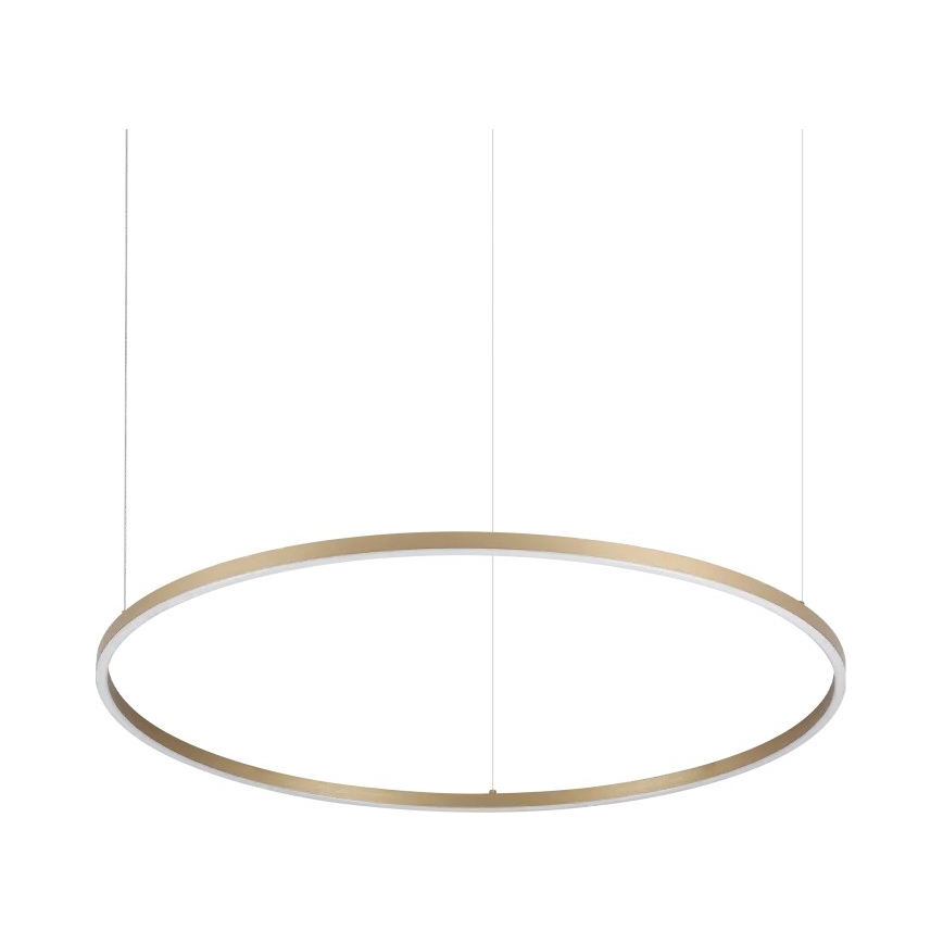 Ideal Lux - Lámpara colgante LED con cable ORACLE SLIM LED/53W/230V 3000K CRI 90 Ø 90 cm dorada