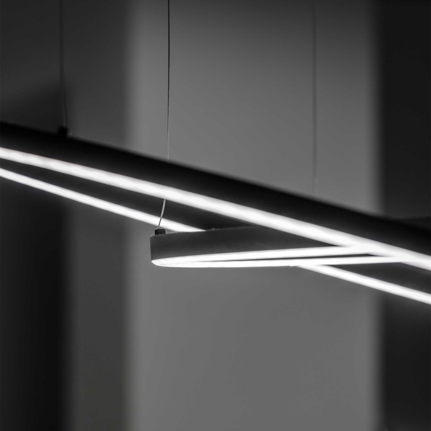 Ideal Lux - Lámpara colgante LED con cable ORACLE SLIM LED/37W/230V 2700K CRI 90 Ø 70 cm negro