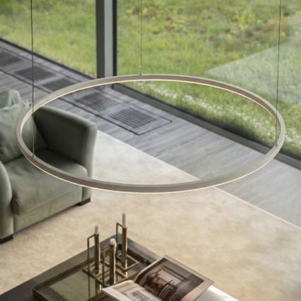 Ideal Lux - Lámpara colgante LED con cable ORACLE SLIM LED/83W/230V 2700K CRI 90 Ø 150 cm blanca