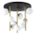 Ideal Lux - Lámpara colgante LED PERLAGE 9xG9/3W/230V diá. 55 cm dorado/blanco