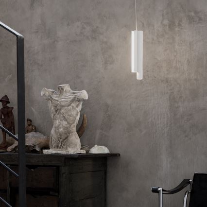 Ideal Lux - Lámpara colgante LED regulable DORICA con cable 3xLED/9W/230V CRI 90 diámetro 9,5 cm blanca