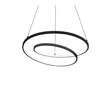 Ideal Lux - Lámpara colgante LED regulable con cable OZ LED/48W/230V Ø 60 cm CRI 90 negro