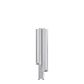 Ideal Lux - Lámpara colgante LED regulable DORICA con cable 3xLED/9W/230V CRI 90 diámetro 9,5 cm blanca