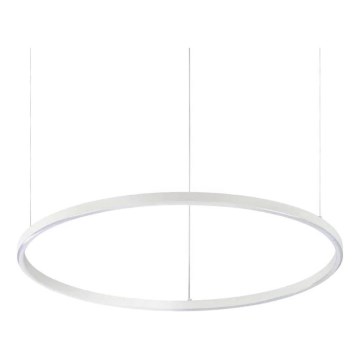 Ideal Lux - Lámpara colgante LED regulable en cable ORACLE SLIM LED/40W/230V 3000K CRI 90 Ø 70 cm blanca