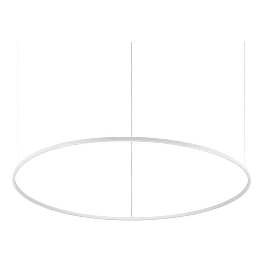 Ideal Lux - Lámpara colgante LED regulable suspendida en cable ORACLE SLIM LED/77W/230V 3000K CRI 90 Ø 150 cm blanca