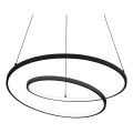 Ideal Lux - Lámpara colgante LED regulable suspendida por cable OZ LED/55W/230V, diámetro 80 cm, CRI 90, negro