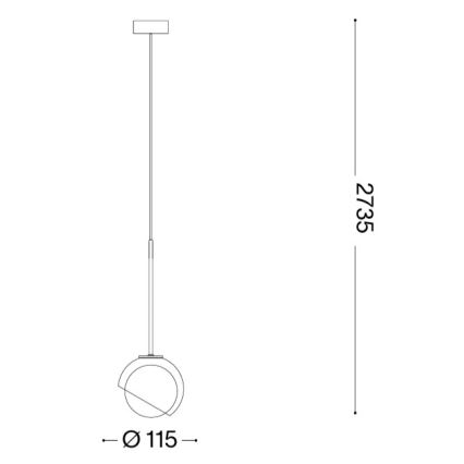Ideal Lux - Lámpara colgante LED sobre cable BLOOM 1xG9/3W/230V Ø 11,5 cm negra