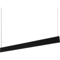 Ideal Lux - Lámpara colgante LED STEEL de cable, 24W, 230V, 3000K, CRI 90, 120 cm, negro