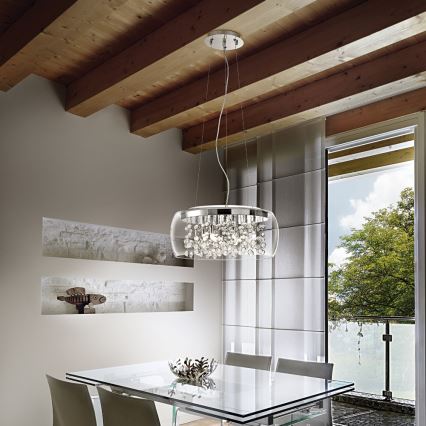 Ideal Lux - Lámpara colgante LED suspendida en cable 8xG9/3W/230V, Ø 50 cm