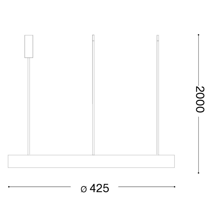 Ideal Lux - Lámpara colgante LED suspendida por cable GEMINI LED/36W/230V 4000K diámetro 42,5 cm CRI 90 blanco
