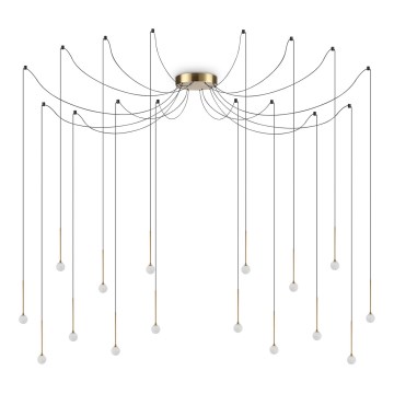 Ideal Lux - Lámpara colgante LED suspendida por cable LUCCIOLA 16xLED/16W/230V CRI 90, estilo araña, latón