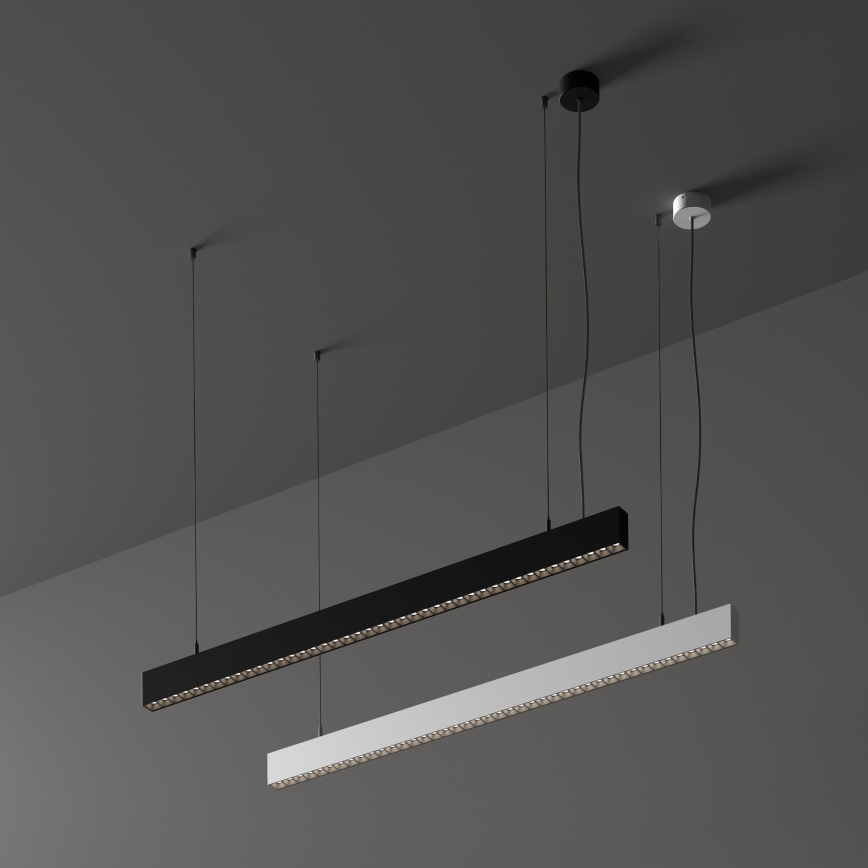 Ideal Lux - Lámpara colgante LED suspendida por cable OFFICE LED/30W/230V 4000K CRI 90 negra