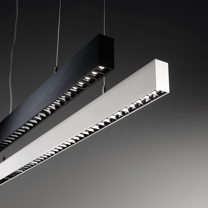 Ideal Lux - Lámpara colgante LED suspendida por cable OFFICE LED/30W/230V 4000K CRI 90 negra