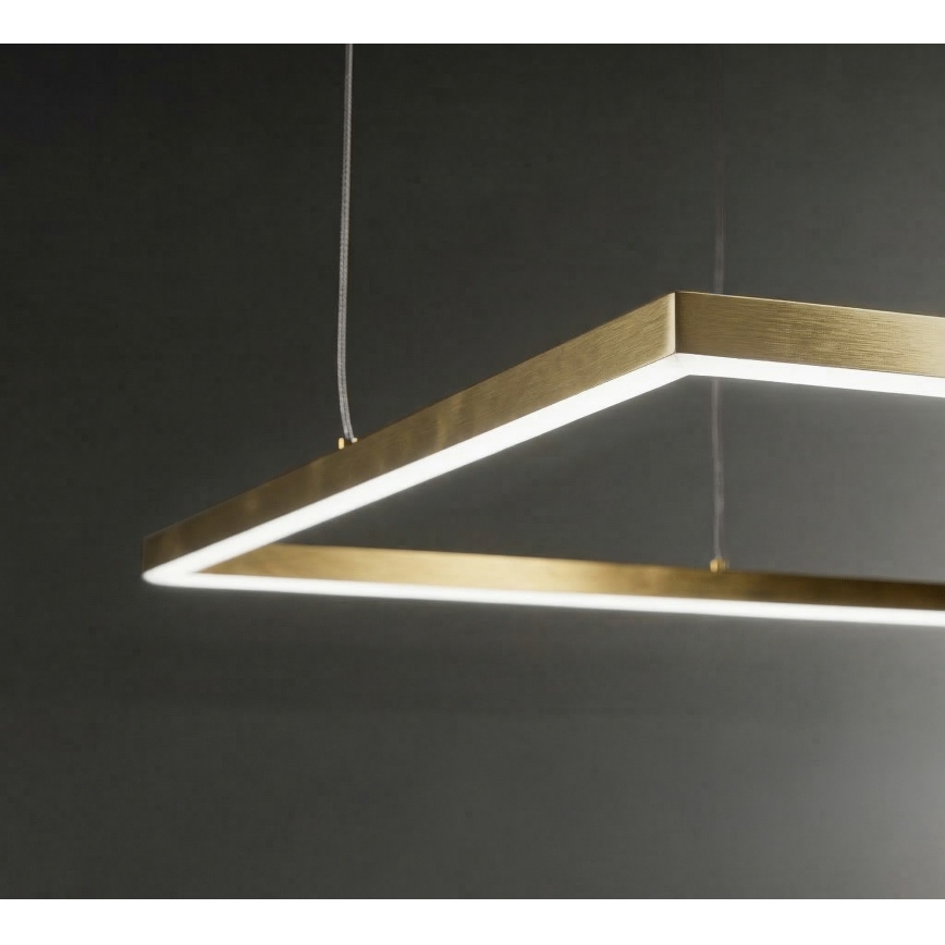 Ideal Lux - Lámpara colgante suspendida por cable ORACLE SLIM LED/44W/230V 3000K CRI 90 70x70 cm dorada