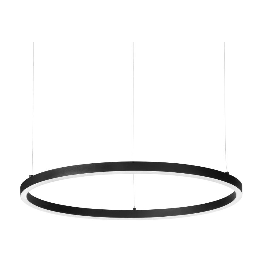 Ideal Lux - Lámpara colgante LED con cable ORACLE SLIM LED/53W/230V 2700K CRI 90 diámetro 90 cm negra
