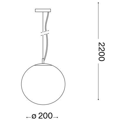 Ideal Lux - Lámpara colgante MAPA 1xE27/42W/230V diá. 20 cm dorado/ahumado