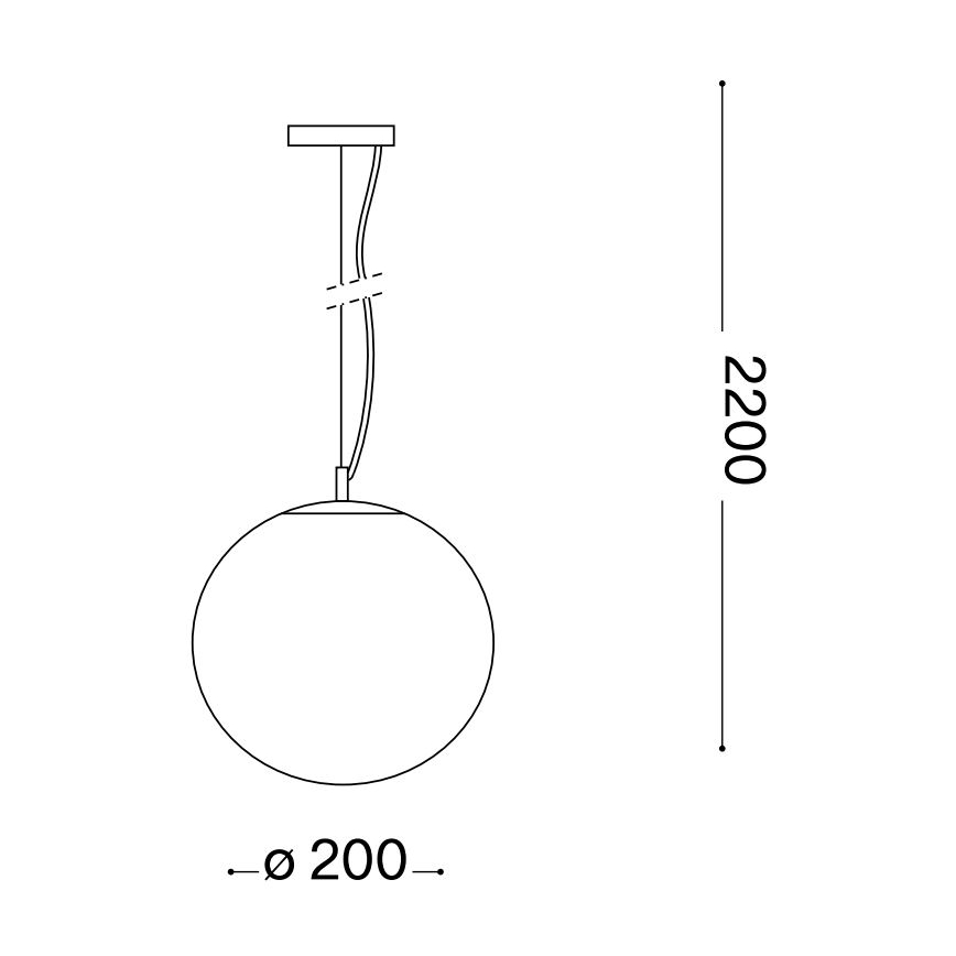 Ideal Lux - Lámpara colgante MAPA 1xE27/42W/230V diá. 20 cm gris/Ahumado