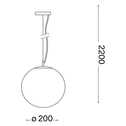 Ideal Lux - Lámpara colgante MAPA 1xE27/42W/230V diá. 20 cm transparente