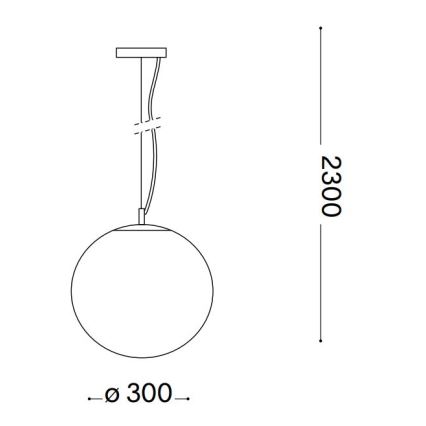 Ideal Lux - Lámpara colgante MAPA 1xE27/42W/230V diá. 30 cm dorado/ahumado