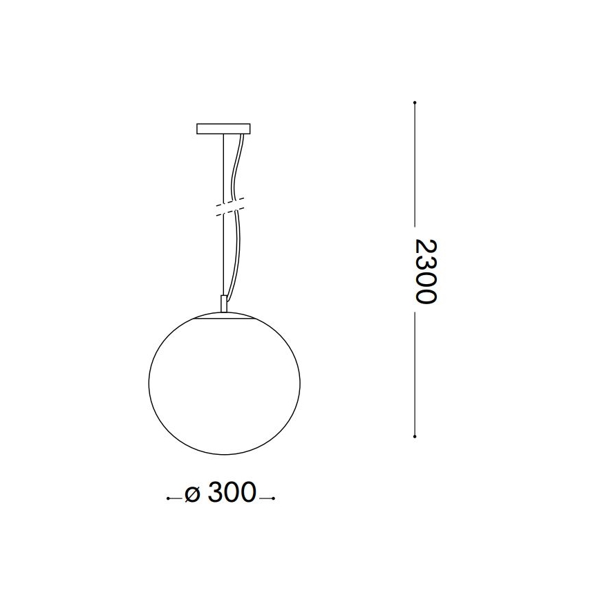 Ideal Lux - Lámpara colgante MAPA 1xE27/42W/230V diá. 30 cm transparente