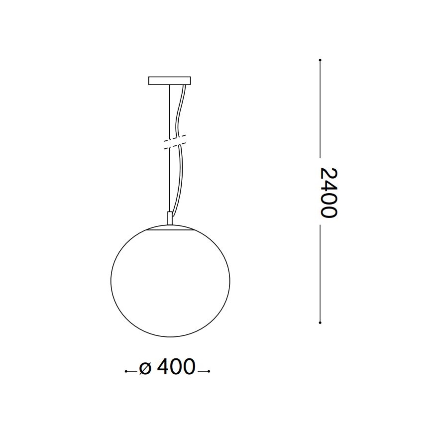 Ideal Lux - Lámpara colgante MAPA 1xE27/42W/230V diá. 40 cm gris/Ahumado