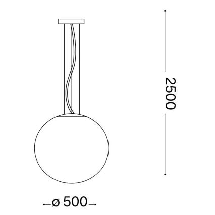 Ideal Lux - Lámpara colgante MAPA 1xE27/42W/230V diá. 50 cm dorado/ahumado