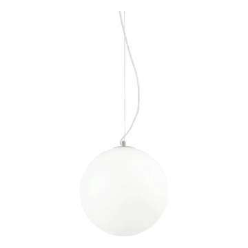 Ideal Lux - Lámpara colgante MAPA 1xE27/42W/230V, diámetro 30 cm, blanca