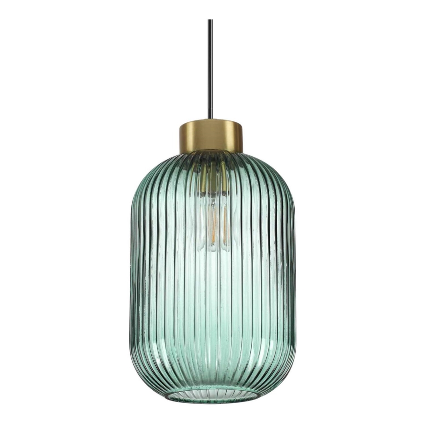 Ideal Lux - Lámpara colgante MINT 1xE27/60W/230V diá. 20 cm Verde