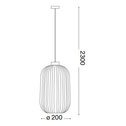 Ideal Lux - Lámpara colgante MINT 1xE27/60W/230V diá. 20 cm Verde