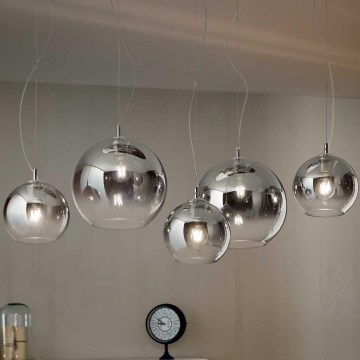 Ideal Lux - Lámpara colgante NEMO PLUS 5xE27/42W/230V ahumado