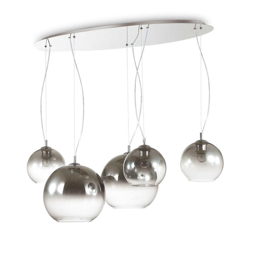 Ideal Lux - Lámpara colgante NEMO PLUS 5xE27/42W/230V ahumado