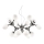 Ideal Lux - Lámpara colgante NODI 15xE14/28W/230V cromo brillante/blanco