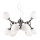 Ideal Lux - Lámpara colgante NODI 9xE14/40W/230V cromo brillante/blanco